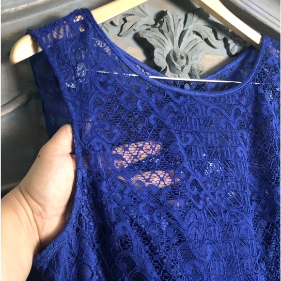 Adrianna Papell 18W Royal Blue wedding guest special occasion dress - Picture 3 of 13